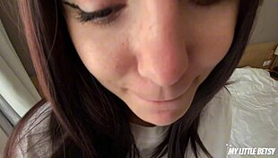 dorm rules say quiet but this russian student moans loud on cowgirl creampie 😩💦