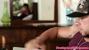 Hey babe feel that doggystyle pounding while your glam gf films every thrust?