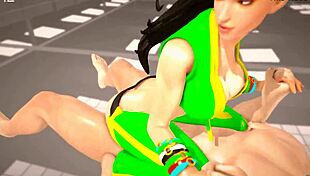 ready for street fighter laura's tight ass getting pounded in wild anal battle?