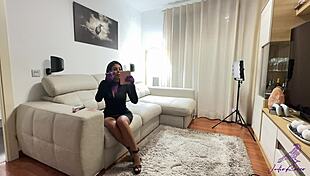kesha ortega backstage masturbates with huge black dildo bent over pussy spread wide behind camera juliorocco bts