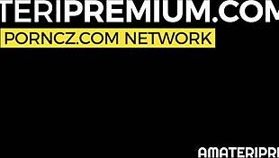 fresh czech teen babe spreads juicy pussy for intense cunilingus licking