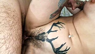 skinny tattooed girl, i fuck you hard, deepthroat and creampie you in front of your best friend