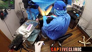 In the hospital night, nurse serena morgan spreads in latex gloves for patient's pov domination moan.