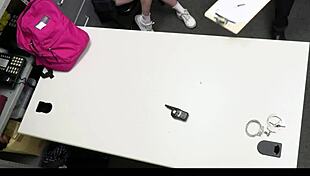 Teen lifter caught stealing fucked hard in mall backroom!