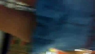 check out this babe's ass in overalls upskirt while shopping outdoors 😏