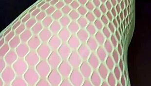 Watch petite Latina Nadia Diamo twerk her hot ass in fishnets slow mo