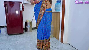 met fan at home for saree cowgirl bed pounding