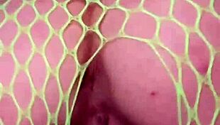 Watch petite Latina Nadia Diamo twerk her hot ass in fishnets slow mo
