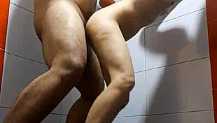 Spying amateur Nora milf fan in bathroom ignites hidden urges leading to private frenzy with Andy Z 94