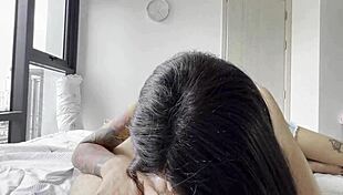 Co-worker slurps cock deep then swallows huge hot load