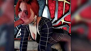 whoa, this redhead cosplayer's dirty talk orgasm is sensual af... glasses piercing toes vibe