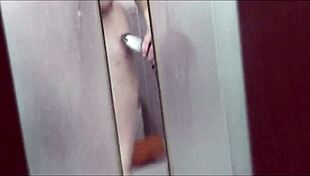 mature milf frina showers roommate films her big natural tits wet ass pussy closeup from doorway