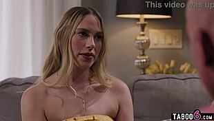 Teen babysitter job turns into wild milf wife threesome lickfest