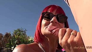 Auntjudysxxx's 64yo British Gilf Mrs Linda Fucks Gardener in Outdoor Garden Hardcore