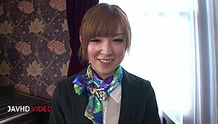 Threesome Sparks Fly as Hikaru Shiina Masters Steamy Asian Blowjob Action