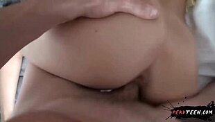 petite teen babe gets groped rubbed sunscreen then rides big cock cowgirl