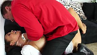 serena ali's tight ass gets creamy daddy fill in fishnets and heels doggystyle