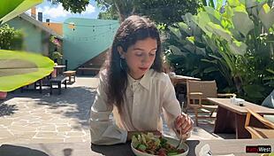 hey friend will you cumshot my face in this cafe so i eat sperm-covered food on public cumwalk?