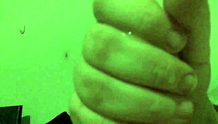 oh man check out this chubby wife hairy beaver giving pov handjob cumshot slow motion natural tits