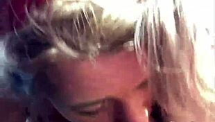 Topless Pretty Hooker Deepthroats Cumshot Facial with Cum in Mouth Rubbing Cock on Face in Public Street POV