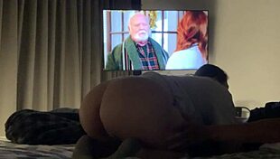 This Christmas I Stayed Home and Stepsis Joined for Bent-Over Doggystyle Cock Ride and Cum!