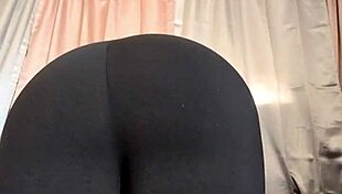 Put Your Face Right in This Chubby Fat Ass! Leggings On or Off with Legs in Panties Thong