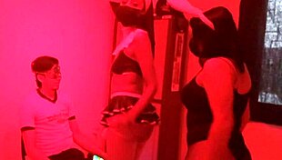 our erotic latina milf dance tempts him into hot threesome sex