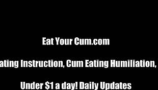 lick those cum covered hands clean like a good boy cei 😈💦