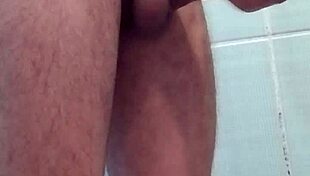 teen strokes massive cock to orgasm cumshot facial while bathing homemade