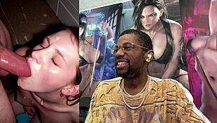 whoa, big-titted ebony teen's tight pussy creampied by huge bbc after rough ass fuck!!