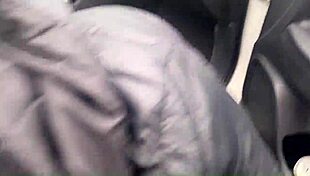 curvy housewife risks outdoor blowjob swallowing cum in public thrill