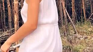 i'm so horny sucking dick then fucking deep in the woods outdoors