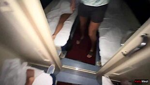 girl wakes from public train dick slamming her tight wet pussy?