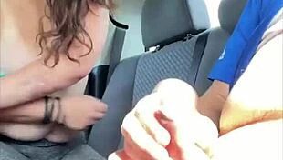 Topless Pretty Hooker Deepthroats Cumshot Facial with Cum in Mouth Rubbing Cock on Face in Public Street POV