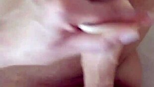 brunette teen masturbates wet pussy closeup in steamy shower solo