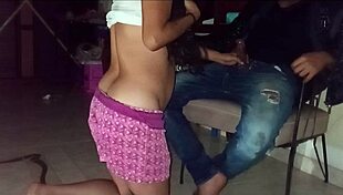overwhelmed by deepthroat to cover rent i drowned on his thick cock