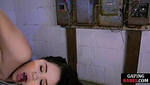 lezdom fisting sub gaping asshole after brutal dildo assfucking