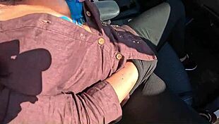 curvy housewife risks outdoor blowjob swallowing cum in public thrill