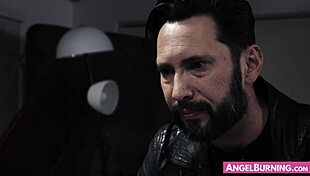 goth babe katrina jade rides huge cock at work then licks cum off tits 😈💦