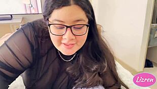 Lizren drains stress with hot cum extraction relief
