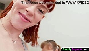 Playful pajama party hides redhead teen's taboo tease on stepbro