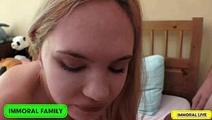 Irina Cage Takes Stepson Matt and Buddy Brad in Wild Threesome Orgy!