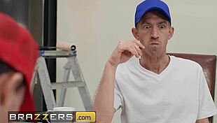 Louise Lee lets housepainters blast cum all over her pretty face!
