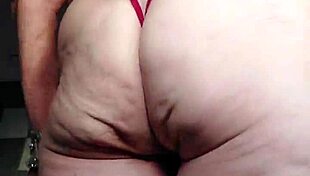 german granny stuffs hairy pussy deep with thick cucumber