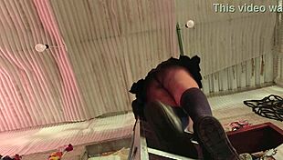 caught her peeking upskirt... latina student teases brother without full sex?