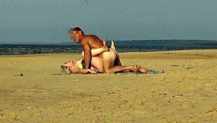 Watch Me Pound This Funny Chubby Milf's Pussy Right on the Beach!