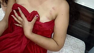 Newlywed bride and groom roleplay daddy bride screaming fat fetish on honeymoon with hindi audio.