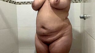 imagine her lifting arms making those huge tits harden so perfectly naked body delights