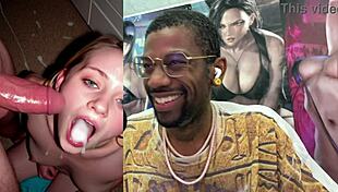 whoa, big-titted ebony teen's tight pussy creampied by huge bbc after rough ass fuck!!