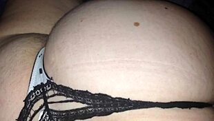 Wanna see wife's thong ass and pussy cumshot tribute up close?
